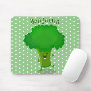 Cute kawaii danbroccoli tecknad illustration musmatta