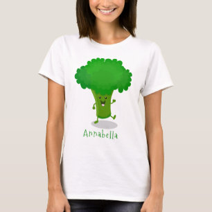 Cute kawaii danbroccoli tecknad illustration t shirt
