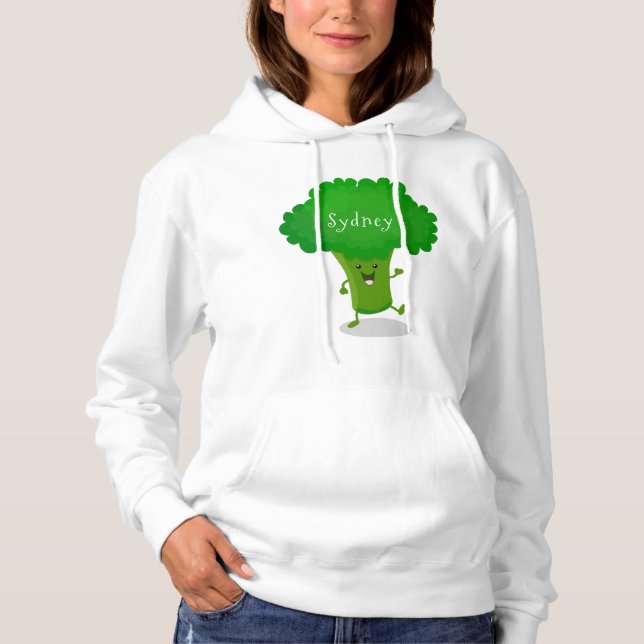 Cute kawaii danbroccoli tecknad illustration t shirt (Framsida)
