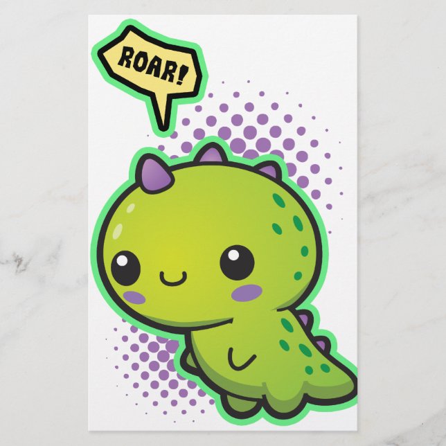 Cute Kawaii Dinosaur (Framsida)