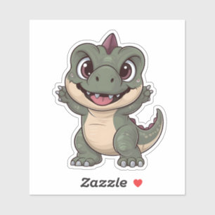 Cute Kawaii Dinosaur Adsible Dino Design for Rolig Klistermärken