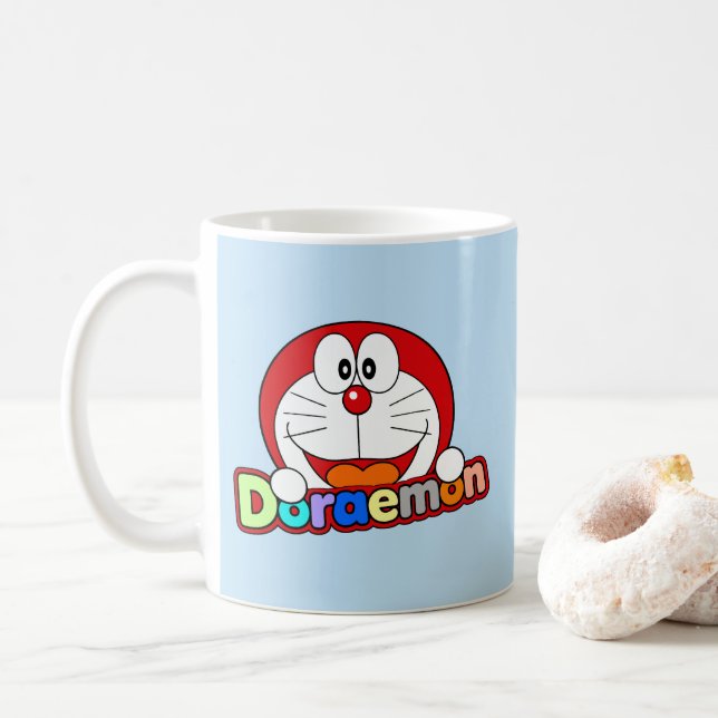 Cute Kawaii Doraemon Anime Kaffemugg (Med munk)