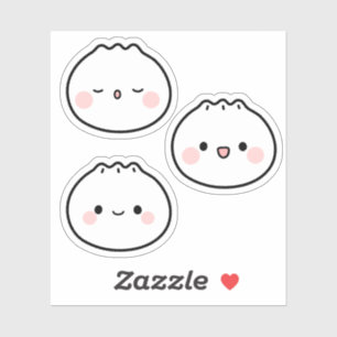 Cute Kawaii Dumpling Korean Food Stickers Klistermärken