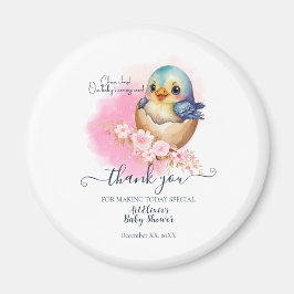 Cute Kawaii Egg Bird Elegant Blommigt Baby Shower Magnet