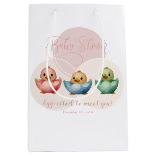 Cute Kawaii Egg Birds Pastel Färgad Baby Shower