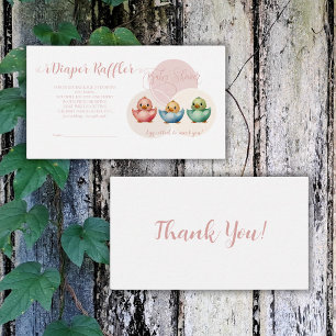 Cute Kawaii Egg Birds Pastel Färgad Baby Shower Tilläggskort