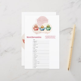 Cute Kawaii Egg Birds Pastel Färgad Scramble Game