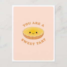 Cute Kawaii Egg Tart Dessert Food Pun Kärlek Citot Vykort