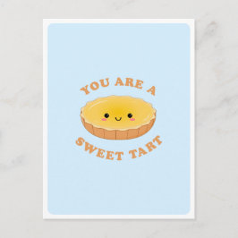 Cute Kawaii Egg Tart Dessert Food Pun Kärlek Citot Vykort