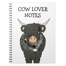 Cute Kawaii Emo Cow bärbar dator Anteckningsbok