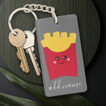 Cute Kawaii Fransk Fries med eget namn<br><div class="desc">En modern teckning av en fransk grå låda med ljusa färger.</div>
