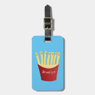 Cute kawaii fries - illustration av tecknaden för bagagebricka