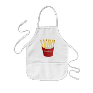 Cute kawaii fries - illustration av tecknaden för barnförkläde