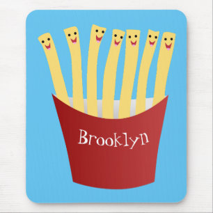 Cute kawaii fries - illustration av tecknaden för musmatta