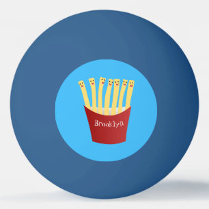 Cute kawaii fries - illustration av tecknaden för pingisboll