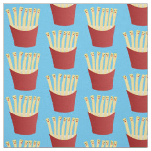 Cute kawaii fries - illustration av tecknaden för  tyg