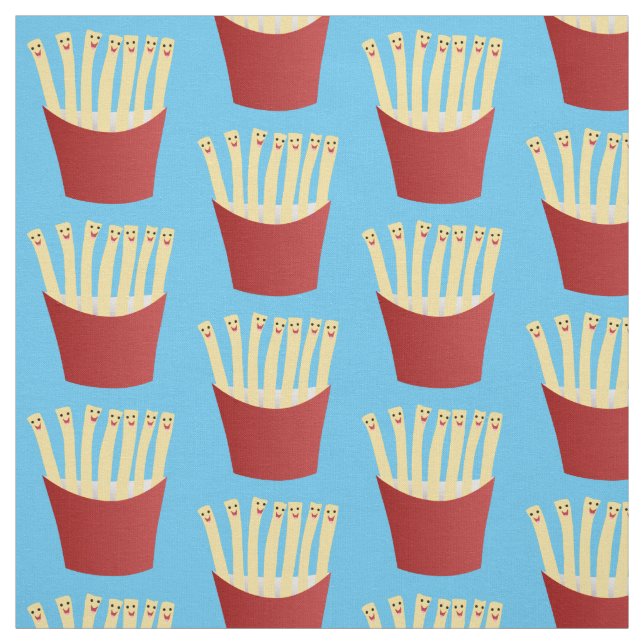 Cute kawaii fries - illustration av tecknaden för  tyg (Provkarta)