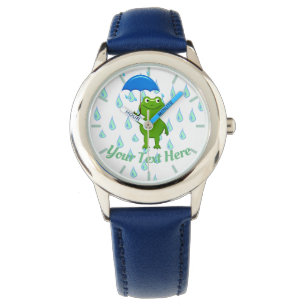 Cute Kawaii Frog and Rain Armbandsur