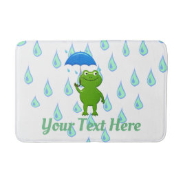 Cute Kawaii Frog and Rain Badrumsmatta