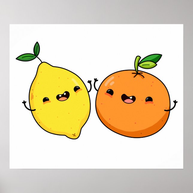 Cute Kawaii Fruit Poster (Framsidan)
