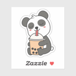 Cute Kawaii Funny Panda Boba Sticker Klistermärken