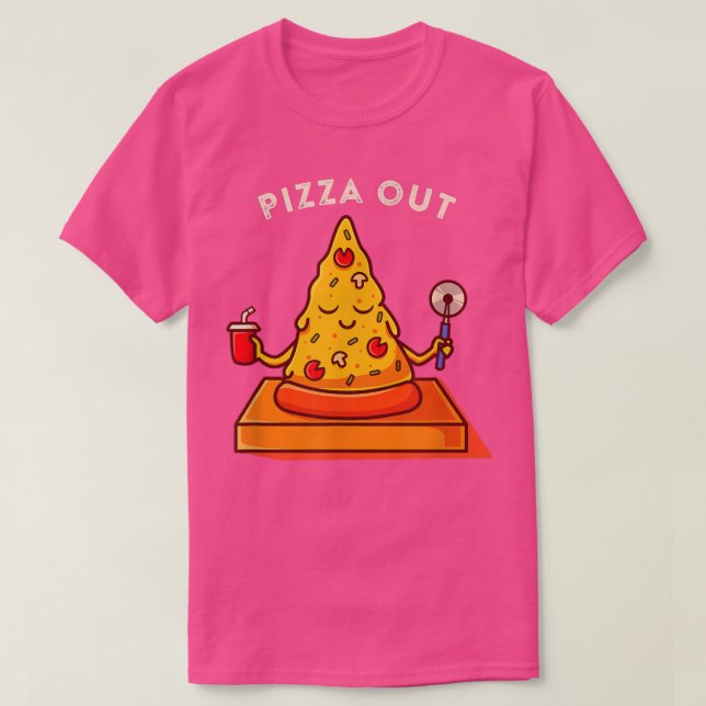 Cute Kawaii Funny Pun Peace Pizza out Lotus Zen Yo T Shirt (Design framsida)