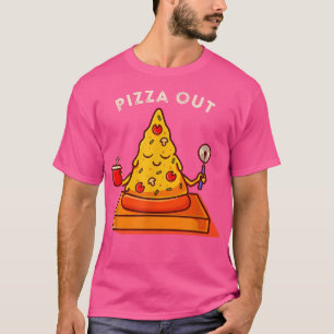 Cute Kawaii Funny Pun Peace Pizza out Lotus Zen Yo T Shirt