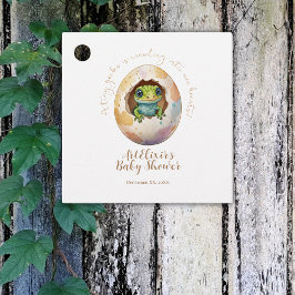 Cute Kawaii Gecko Lizard Egg Baby Shower Gåvor Etiketter