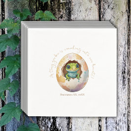 Cute Kawaii Gecko Lizard Egg Baby Shower Pappersservett