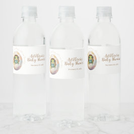 Cute Kawaii Gecko Lizard Egg Baby Shower Vattenflaskor Etikett