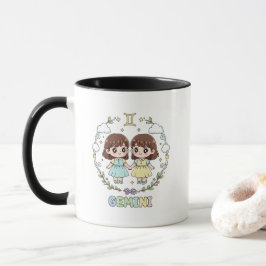 Cute Kawaii Gemini Zodiac Sign Mugg