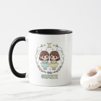 Cute Kawaii Gemini Zodiac Sign Mugg