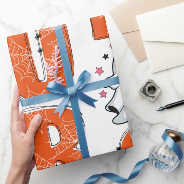 Cute Kawaii Ghost "Boo" Halloween Design Design Presentpapper (Gifting)