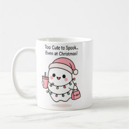 Cute Kawaii Ghost jul Kaffemugg