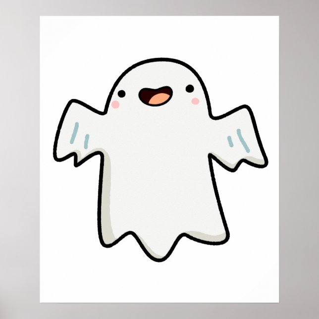 Cute Kawaii Ghost Poster (Framsidan)