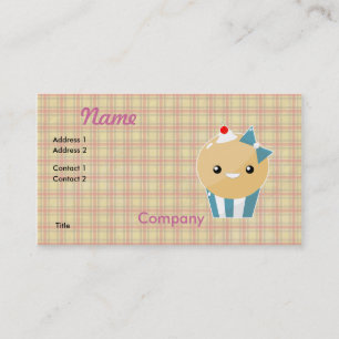 Cute Kawaii Girly Muffin Cupkaka Visitkort