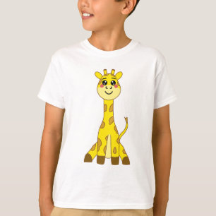 Cute Kawaii Gult Giraffe Illustration T Shirt