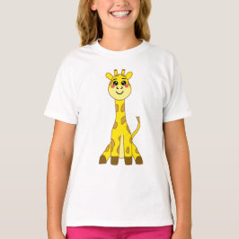 Cute Kawaii Gult Giraffe Illustration T Shirt