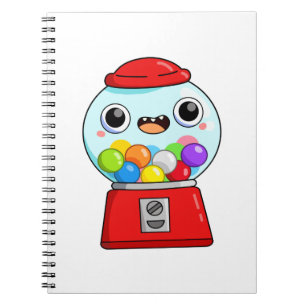 Cute Kawaii Gumball Maskin Anteckningsbok
