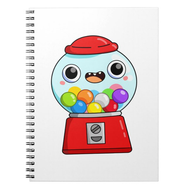 Cute Kawaii Gumball Maskin Anteckningsbok (Framsidan)