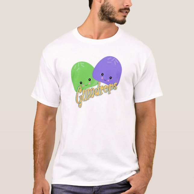 Cute Kawaii Gumdrops T-shirt (Framsida)