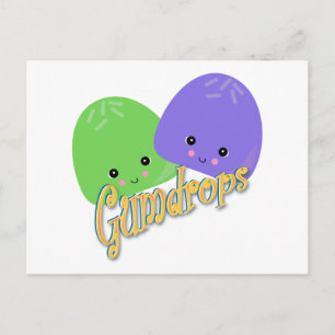 Cute Kawaii Gumdrops Vykort