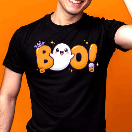 Cute Kawaii Halloween "BOO"! Ghost T Shirt