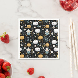 Cute Kawaii Halloween Fairy och Pastel Pumpkins Pappersservett