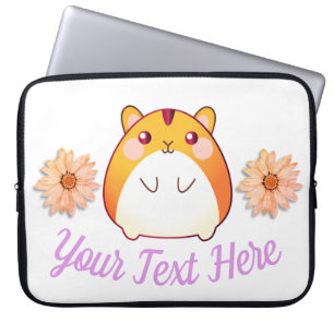 Cute Kawaii Hamster Anpassningsbar Laptop Fodral