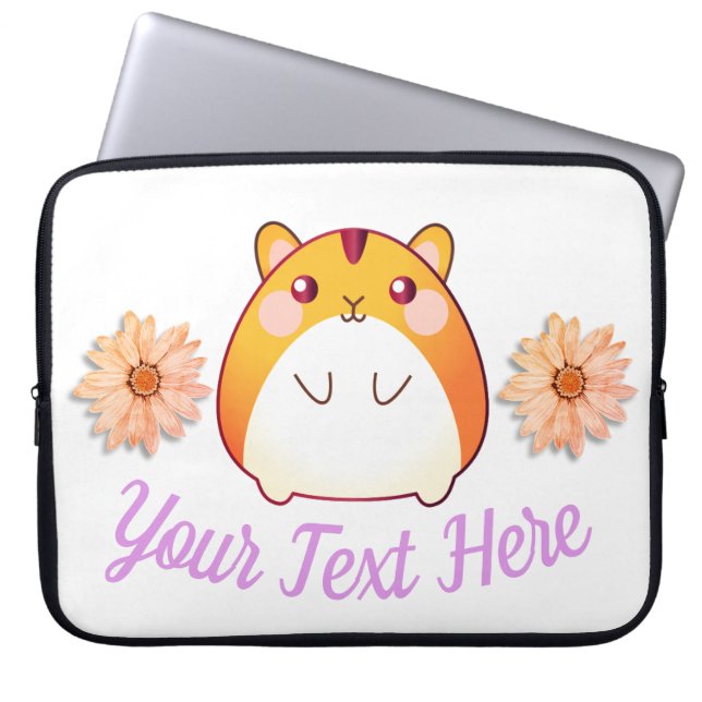 Cute Kawaii Hamster Anpassningsbar Laptop Fodral (Framsidan)