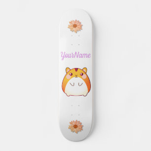 Cute Kawaii Hamster Anpassningsbar  Mini Skateboard Bräda 18,5 Cm