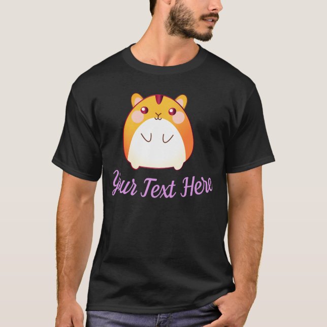 Cute Kawaii Hamster Anpassningsbar T Shirt (Framsida)