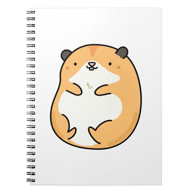 Cute Kawaii Hamster Anteckningsbok (Framsidan)
