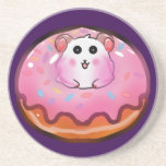 Cute Kawaii Hamster in Pink Frosted Donut Art Underlägg<br><div class="desc">Satisfy your sweet tooth with this incredibly cute hamster and donut design! The artwork showcases a cheerful little hamster peeking out from the hole of a huge, glossy pink donut complete with colorful sprinkles. This fun, kawaii-style illustration is perfect for children's clothing, sweet birthday party invitations, cute stickers, or as...</div>